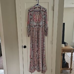 Spell Blue and Pink Floral Dress